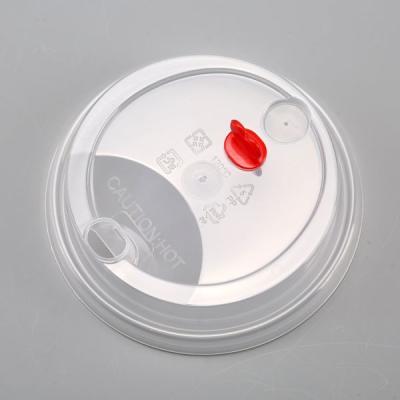 China Clear Pp Hot Plastic Cup Lid 90mm Heat Tolerance Good Strength Portable for sale