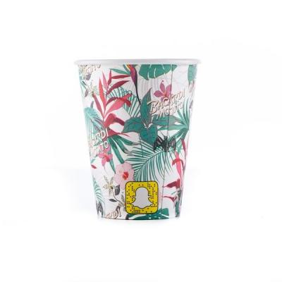 China Single Wall Disposable Paper Cup 12oz Hot Drink With Logo Beverage Ps Pp Lids for sale