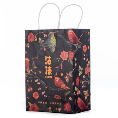 China Kraft Paper Custom Packaging Bags Shopping Bags With Customized Size Recyclable for sale