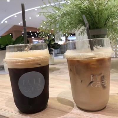 China Food Grade Pet Coffee Disposable Plastic Cups 500ml For Cold Cafe Customized Logo for sale