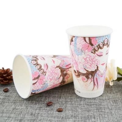 China Double Wall Disposable Paper Cup 12oz Hot With Logo Eco - Friendly Restaurants for sale