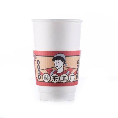 China 8oz/12oz/16oz Single Wall Paper Cup , Disposable Paper Coffee Cup With Lid And Sleeve for sale