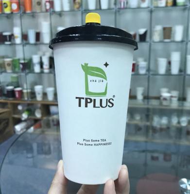 China Single Wall Disposable Paper Cup Design Paper Coffee Cup Beverage With Lid for sale
