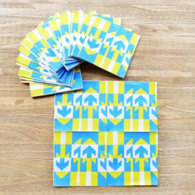 China 2 Ply Custom Printed Napkin Tissue Paper Color Paper 23*23 Cm 25*25 Cm for sale