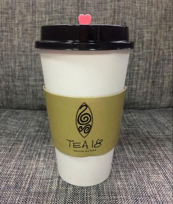 China Hot Paper Cup Sleeve Coffee With Logo Flexo Offset Printing Various Colors for sale