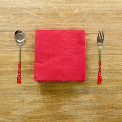 China Restaurant Napkin Tissue Paper Double Layer Virgin Wood Pulp Cocktail Napkin for sale