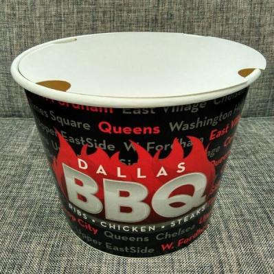 China 85 Oz Disposable Food Containers Customized Paper Fried Chicken Bucket for sale