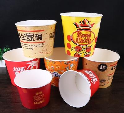 China 150oz Disposable Food Containers Paper Popcorn Buckets For Restaurants for sale