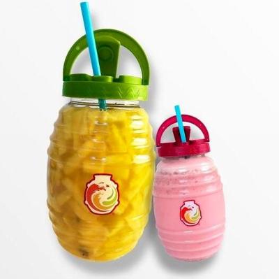 China Juice Shops 1.5 Litre Customized Logo PET Beverage Jars for sale