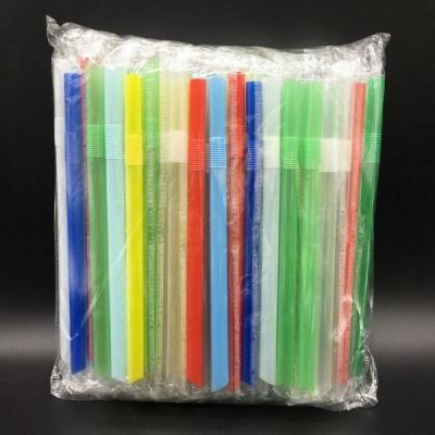 China 0.6*23cm Colorful Plastic Drinking Straws For Boba Shops for sale