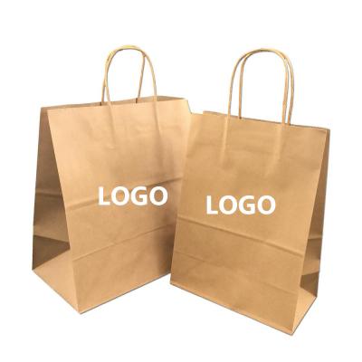 China Bolsas de papel biodegradables de Matte Lamination Bakery Packaging Bags Brown Kraft en venta