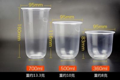China Los PP disponibles calientan las tazas de té calientes de la taza 12oz Boba de la preservación en venta
