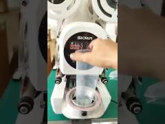 New design full-automatic Milk Tea Coffee Plastic cup and paper cups sealing machine
