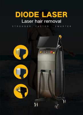 China 3 equipo del laser del retiro del pelo del cuerpo de la máquina 808nm del retiro del pelo del laser de la longitud de onda en venta