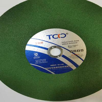 China 355x3x25.4mm Angle Grinder Metal Cutting Disc SIC Stainless Steel 14 Inch for sale