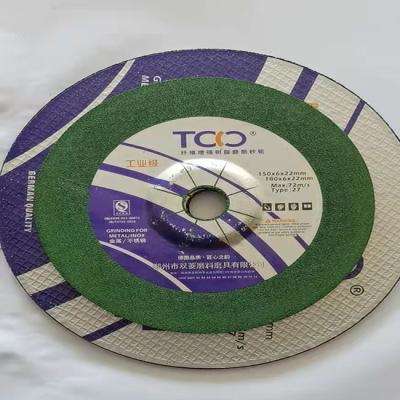 China 150mm 6mm Resin Cutting Disc TCO Metal Inox Grinding Wheel Sharpness for sale