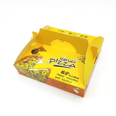 China 350gsm Food Grade White Card Pizza Box , 4C Printing Pizza Takeout Box for sale