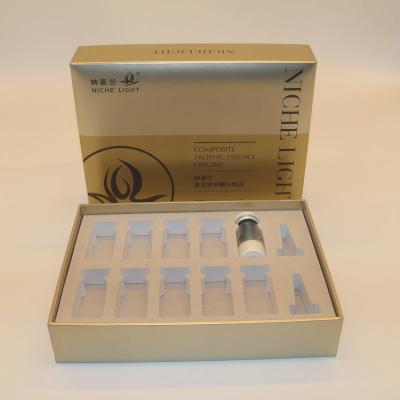 China Custom Skincare Packaging Boxes With EVA and Flocking Insert C1S 1200g CCNB Material for sale