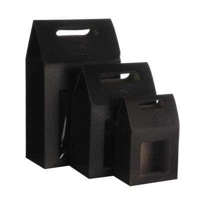 China Black recyclable kraft paper box for nuts snack packaging for sale