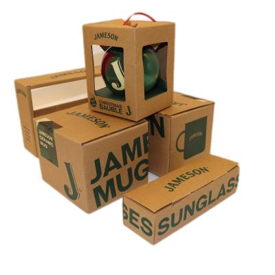 China Brown Kraft Paper Gift Box , Sustainable Cardboard Boxes ISO9001 ISO14001 for sale