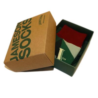 China Socks Custom Retail Packaging Boxes With Silk Screen Logo Printing 14x10.5x4.5CM Size for sale