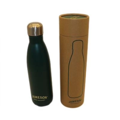 China Kraft Paper Tube Packaging Box For 500ML Water Bottle Height 27.5cm X Dia 8cm for sale