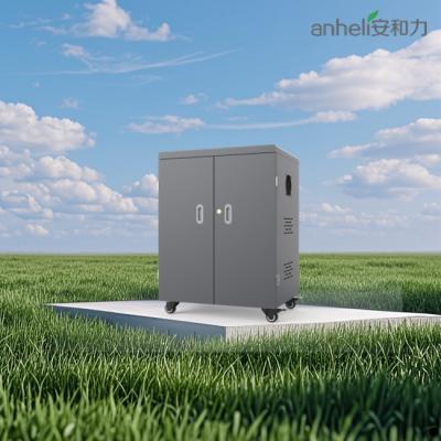 China 54 USB Slots USB Charging Cart ABS Engineering Plastic Interlayer Type Charging Cabinet for sale