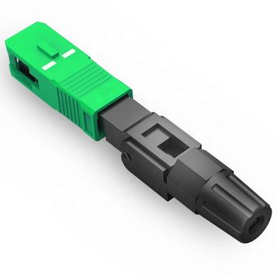 China SC 45dB UPC 55dB APC Green FTTH Fast Connector Type B Cold Connector for sale