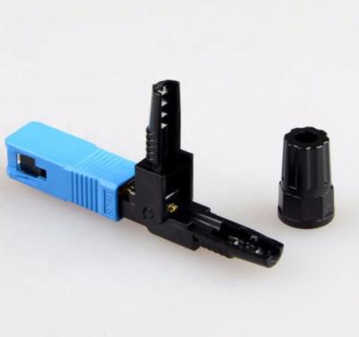 Chine le connecteur rapide optique bleu de fibre de PC de Sc de 7g FTTH a moulé IEC61754 à vendre