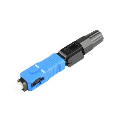 China Rectangular FTTH SC Fiber Optic Fast Connector 1310nm 1550nm Wavelength for sale