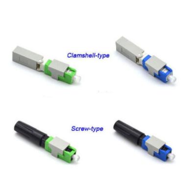 China Type C SC APC 50mm Field Assembly Optical Connector FTTH Optical Fiber Fast Connector for sale