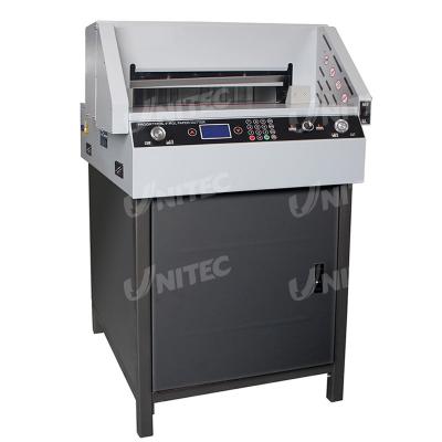China 490mm elektrische programmierbare Papierschneidemaschine E460R/Tischplatten-Papierschneidemaschine zu verkaufen