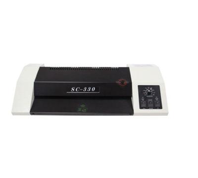 China Gold color, black color and digital display pouch laminator with 4 rollers, heating lamp for sale