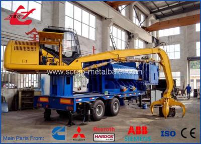 China Diesel Motor Scrap Baler Logger , Metal Hydraulic Car Logger Baler 5m Lengh Grab Feeding and Discharging for sale