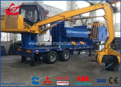 China Customized Car Logger Baler , Waste Steel Scrap Metal Bailing Press Machine Diesel Power for sale