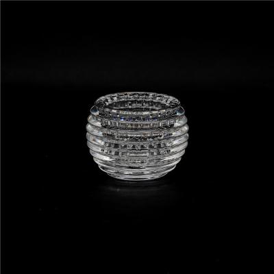 China UL Luxury Home Accessories Crystal Bowl Candle Holder D75*H70mm for sale
