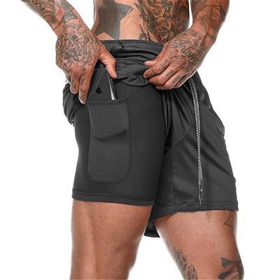 China Anti-Wrinkle Wholesale MEN Gym Wear Shorts Mens Fitness Workout Sports Short Running Shorts Men for sale