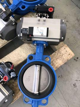 China Sanitary Air Pneumatic Actuated Butterfly Valve For Water Line for sale