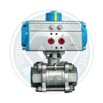 China Butterfly Manual Pneumatic Ball Valve Actuator With Pneumatic Rotary Actuator for sale
