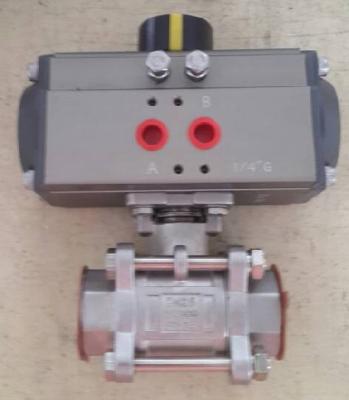 China Stainless Steel Actuated Ball Valves With 90° Pneumatic Actuator Air Torque for sale