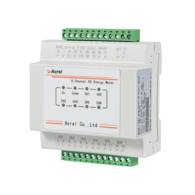 China Acrel AMC16-CETT DC Energy meter base station for 5G tower six circuits measurement din rail meter sub-metering solution for sale