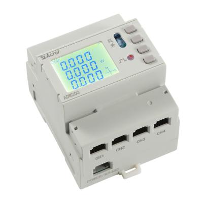 China Acrel ADW200-D16-4S rail mount meter with optical port din rail kwh energy meter rs485 multi channel 3 phase power meter en venta
