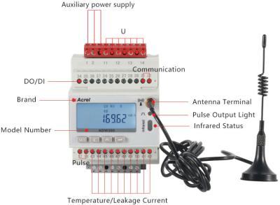 中国 Acrel ADW300 Loraのスマートなメートル/380V Bluetoothエネルギー メートル 販売のため