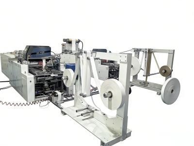 China High Efficiency 168 Automatic 2 Robot Arms Twisted Rope Paper Handle Pasting Machine Stable Output for Paper Handle Line for sale