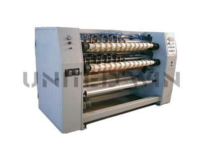 China Super Clear Adhesive Tape Slitting Machine For OPP Soundless Tapes Pneumatic Tension Control for sale