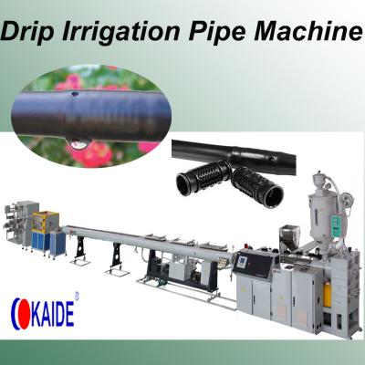 China PE drip irrigation pipe extrusion line Inlaid Round Emitter KAIDE factory for sale