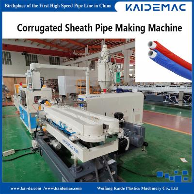 China Pipe in Pipe Single Wall Corrugated Sheath Pipe Production Line for sale