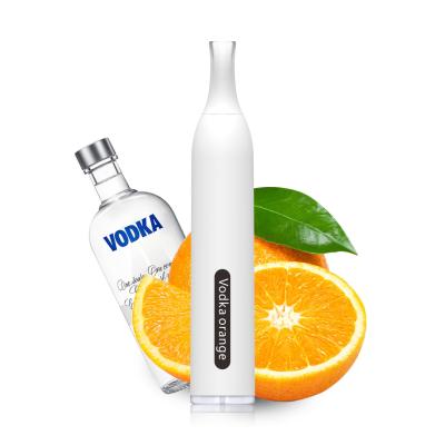 China Aluminium Alloy 2.0ml 1.8Ohm 600 Puff Vape Pen Disposable Cotton Roll Vodka Orange en venta