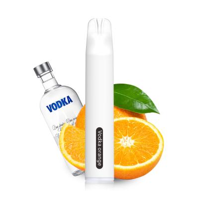 China VODKO ORANGE Vaporizer Pen Kit 1500Puff Flat Mouth 3mg Nic Salt Non Rechargeable for sale