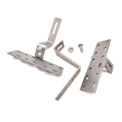 China SUS304 Stainless Steel Solar Related Products Bracketing Adjustable Roof Tile Hooks Bracket for sale